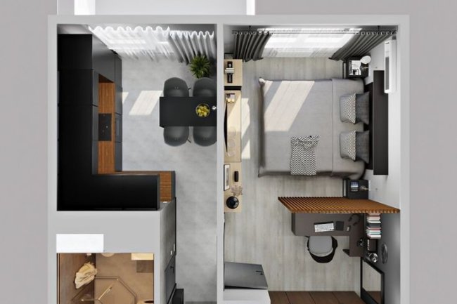 Mengubah Tiny House Menjadi Ruang Kerja yang Efisien