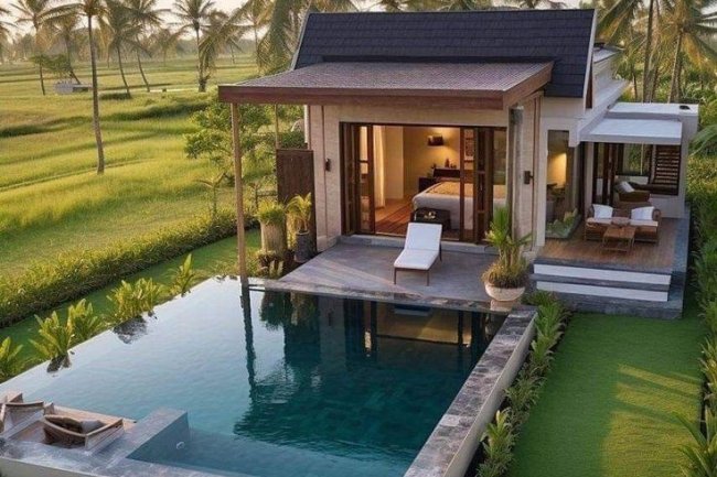 Rumah Tropis dengan Kolam Renang: Oasis di Tengah Hutan