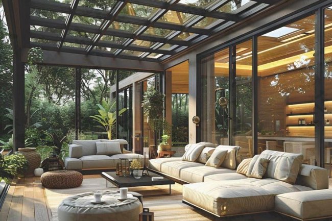 Rumah Teras dengan Sentuhan Tropis: Segar dan Alami