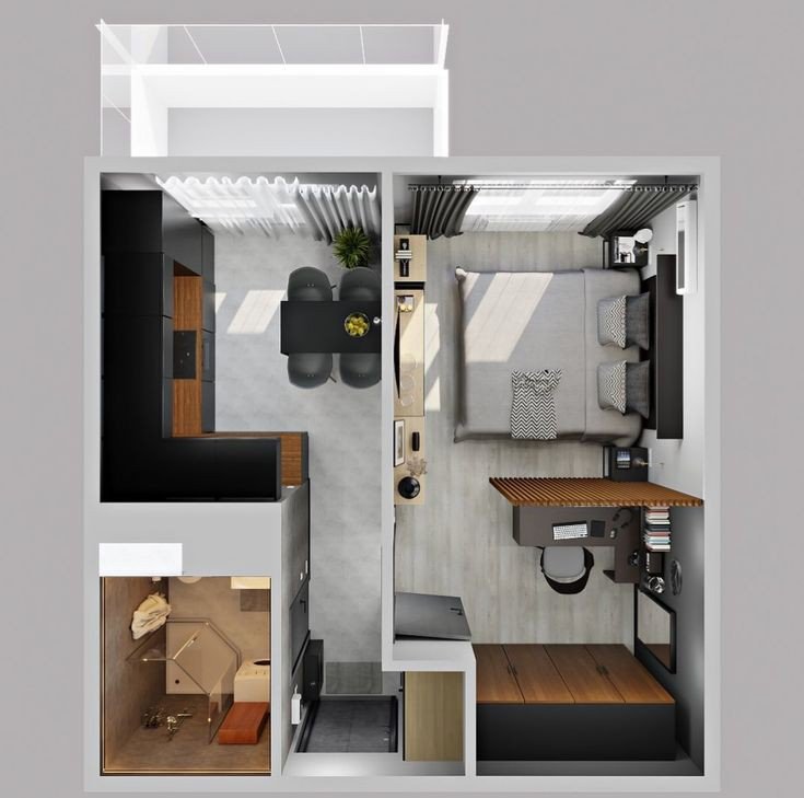 Mengubah Tiny House Menjadi Ruang Kerja yang Efisien