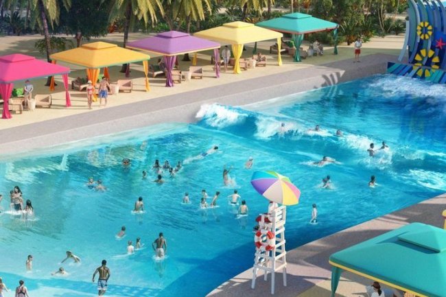 Kolam Renang dengan Fitur Gelombang: Simulasi Pantai