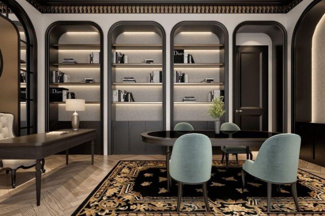 Desain Kantor Gaya Art Deco yang Mewah