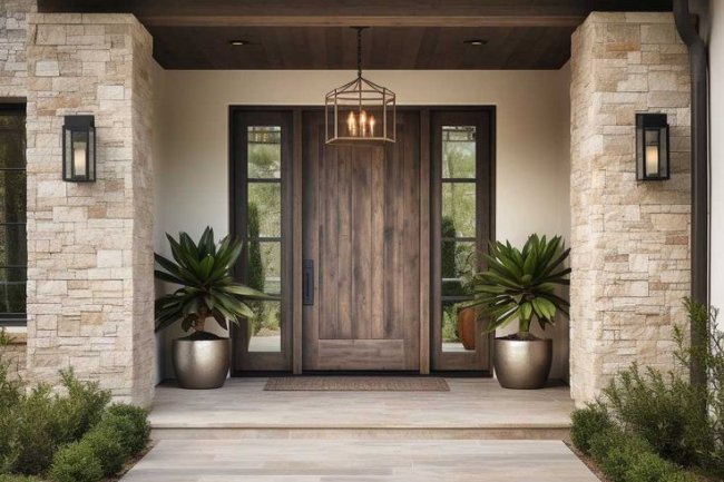 Desain Rumah dengan Dinding Batu Alam untuk Nuansa Alami